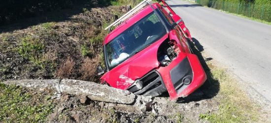 REGION: Pijany wjechał w betonowy przepust (FOTO)