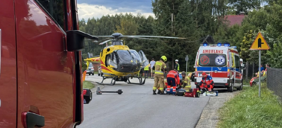 Groźny wypadek na hulajnodze. Interweniował śmigłowiec LPR