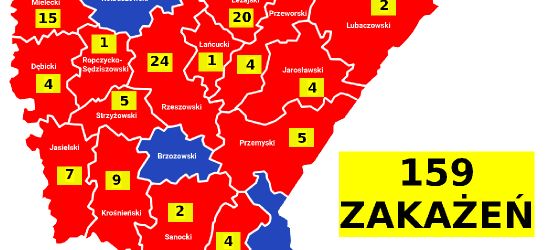 Kornawirus na Podkarpaciu. AKTUALNA MAPA