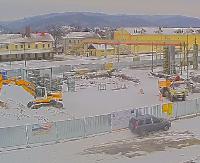DWORZEC SANOK: Złośliwa aura wstrzymała prace (VIDEO HD, TIMELAPSE)