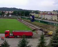 WIERCHY SANOK: Efekty prac przy stadionie coraz bardziej widoczne (FILM, TIMELAPSE)