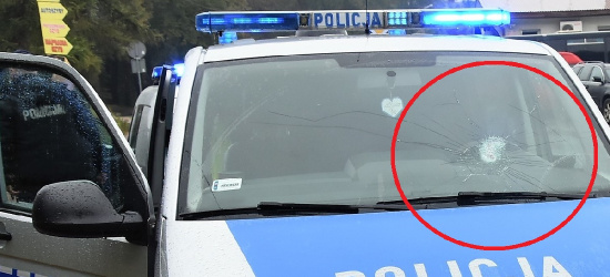 SANOK. Pijany 40-latek rzucił kamieniem w radiowóz. Ranił policjanta (ZDJĘCIA)