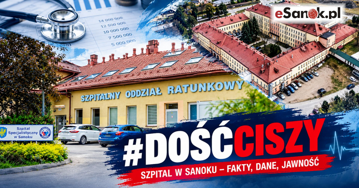 „DośćCiszy” – czas na fakty, liczby i konkrety. Zarząd Powiatu Sanockiego przedstawia sytuację szpitala