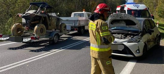 ZAGÓRZ: Zdarzenie z udziałem motocyklisty i dwóch osobówek (FOTO)