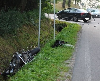 BRZOZÓW24.PL: Tragiczny wypadek w Wesołej. Nie żyje motocyklista (ZDJĘCIA)