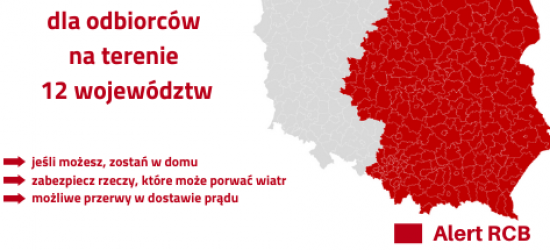 Alert pogodowy RCB. Zabezpiecz przedmioty