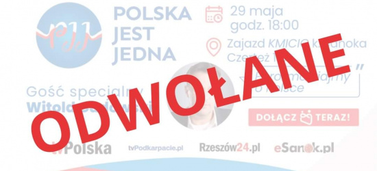 Witold Gadowski w Czerteżu. SPOTKANIE ODWOŁANE!