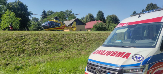 PODKARPACIE. Dwaj mężczyźni przygnieceni przez quad. Interweniował śmigłowiec (ZDJĘCIA)
