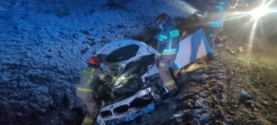 Wypadek w Załużu. Jedna osoba poszkodowana (VIDEO, ZDJĘCIA)