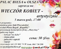 Wieczór kobiet – artystycznie… W Pałacu Biesa w Olszanicy