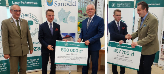 SANOK. Milion złotych z Lasów Państwowych dla miasta i powiatu (ZDJĘCIA)