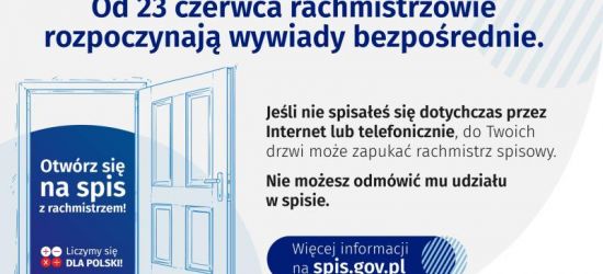 23 czerwca br. rachmistrzowie spisowi rozpoczęli wywiady bezpośrednie