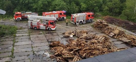 Pożar przedsiębiorstwa produkującego węgiel drzewny! (FOTO)