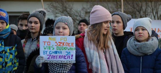 Pikieta w obronie szkoły. „Proponowane zmiany to męka dla dzieci” (VIDEO, ZDJĘCIA)