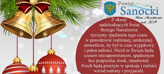 POWIAT SANOCKI: Życzenia od przewodniczącego rady oraz starostów