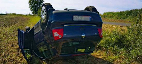 PODKARPACIE. Samochód wypadł z drogi i kilkukrotnie koziołkował (ZDJĘCIA)