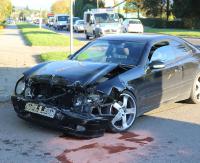 Zderzenie trzech pojazdów na skrzyżowaniu ul. Przemyskiej z ul. Korczaka. Jedna osoba trafiła do szpitala (ZDJĘCIA)