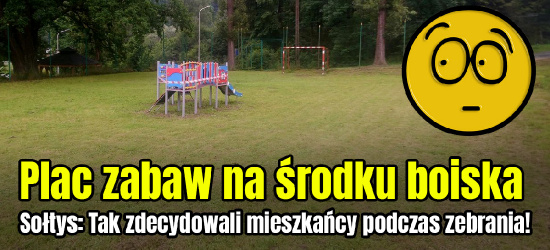 Plac zabaw na środku boiska! „Takie rzeczy nie tylko w telewizji” (ZDJĘCIA)