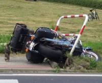 Motocyklista wjechał do rowu. Policja apeluje o rozwagę na drodze