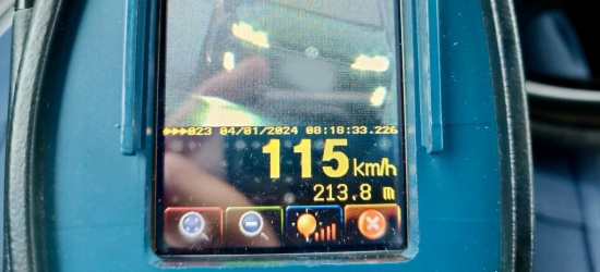 GRABOWNICA STARZEŃSKA. Pędził 115 km/h w obszarze zabudowanym!