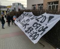 Kibice Stali Sanok mobilizują się na Polonię Przemyśl. Transparenty w kilku punktach w mieście (ZDJĘCIA)