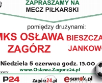 NIEDZIELA: Zapraszamy na mecz piłkarski MKS Osława Zagórz – Bieszczady Jankowce