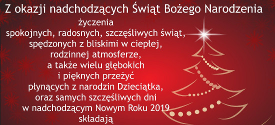 Życzenia bożonarodzeniowe od wójta gminy Sanok i przewodniczącego Rady