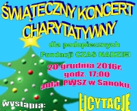 DZISIAJ: Świąteczny Koncert Charytatywny. Zbieramy dla podopiecznych fundacji „Czas Nadziei”