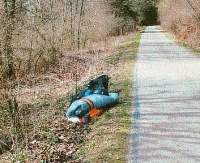 Zahaczył o drzewo a następnie spadł na ziemie. Ranny trafił do szpitala