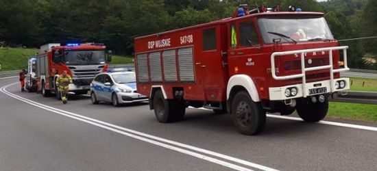 Wypadek na serpentynach. Motocyklista uderzył w rowerzystę