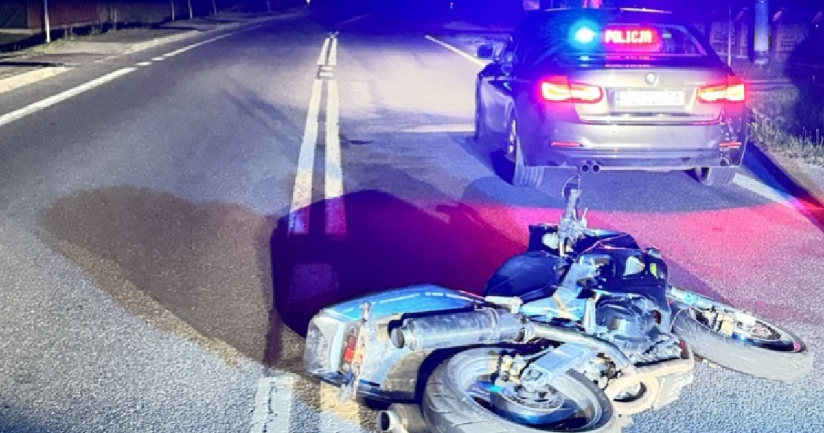 Uciekał motocyklem przed policją, zderzył się z radiowozem! Grozi mu do 5 lat więzienia