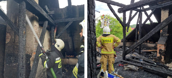 Pożar w Zagórzu. ZDJĘCIA ze środka budynku wielorodzinnego