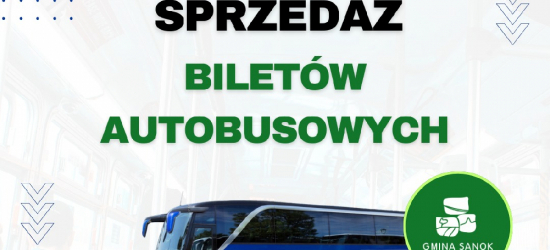GMINA SANOK: Sprzedaż biletów miesięcznych przewoźnika SANTUR