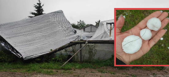 Burze nad Podkarpaciem. Uszkodzone dachy, powalone drzewa, grad (FOTO)