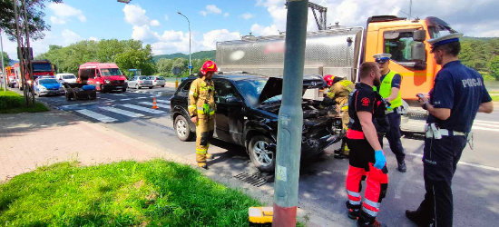SANOK. Wypadek pod zamkiem! Jedna osoba poszkodowana (ZDJĘCIA)