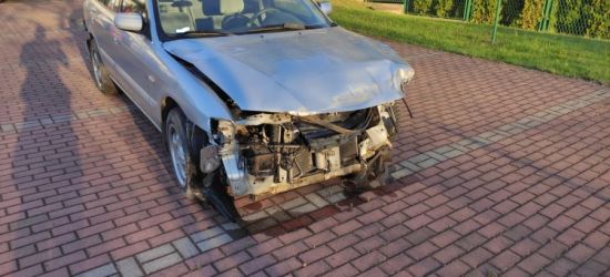 Powybijał szyby. Gdy uciekał z kolegą, wjechali w barierkę